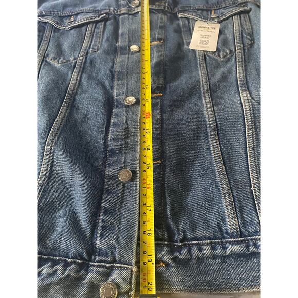 Levi Strauss Signature Gold Label Denim Trucker Jacket Men’s L NWT Blue Jean - Picture 6 of 8